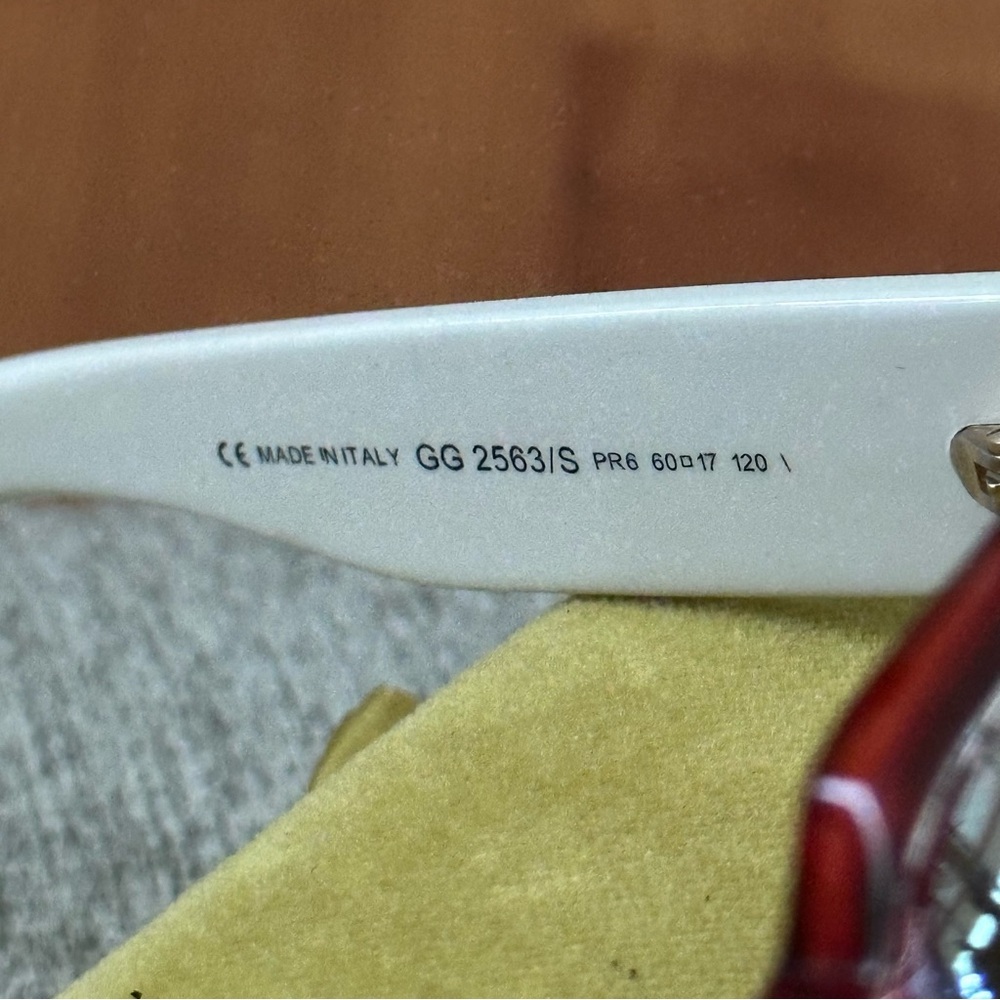 GUCCI Acetate Web Sunglasses 1013/S in Red - Picture 8 of 9